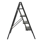 4 Step Ladder Portable Folding Step Stool Steel Anti-slip Sturdy Wide Pedal