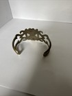 Vintage Native American Navajo Sterling Silver Sandcast Cuff Bracelet