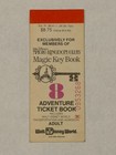 1978 Disney World Adult Magic Key Ticket Book With 6 Tickets Attached - 2209