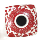 Vintage Chinese Porcelain Vase Red Floral 12 75 Inch
