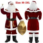 Complete Deluxe Santa Costume For Men Santa Claus Suit M-3xl