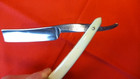 5 8wade   Butcher Straight Razor  W natural Pachyderm Handles