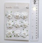 White Roses Paper Flowers Scrapbooking Embellishments By Recollections
