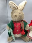 Vintage Beatrix Potter Mr Mrs Rabbit Christmas Holiday Eden Bunny Plush Lot Of 2
