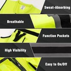Custom Logo Safety Vest For Men Work Vest With Pockets And Zipper Safety Constru