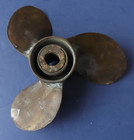 Vintage Bronze 3 Bladed 10  Boat Propeller - Well Used And Patinated