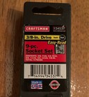 Craftsman 9 Pc    34537 3 8  Drive  3 8 Thru 7 8 Socket Set 6 Point Usa