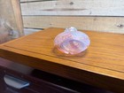 Vintage Pink Iridescent Art Glass Perfume Bottle Hand Painted Decor
