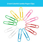 Paper Clips  100pcs 2 Inch Large Paper Clips  Assorted Colored Coated Jumbo Pape