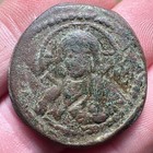 Byzantine Class G Anonymous Christ Follis Virgin Mary  orans  Ad 1065-1071  G-02