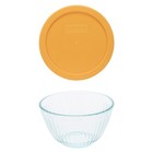    pyrex 7401 3-cup Sculpted Glass Mixing Bowl   7401-pc 3 Cup Lemon Drop Yellow 