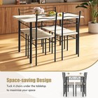 47-inches Dining Table Set 4 Rectangular Kitchen Table W  4 Dining Chairs Metal