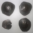 Lot Of 4 - Ancient Roman Byzantine Bronze Cup Coins 300-1400 Ad