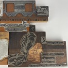 Lot Of 11 Vintage Printing Blocks     Wood   Metal Advertising Stamps