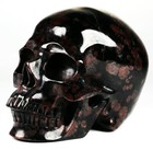 Huge 5 02  Garnet Carved Crystal Skull  Super Realistic  Crystal Healing