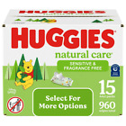Huggies Natural Care Sensitive Baby Wipes  Baby Unscented  15 Pack  960 Total Ct