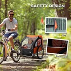 Aosom 2-seat Child Bike Trailer For Kids W a Strong Steel Frame 5-point Safety H
