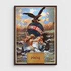Fernet Branca Art Deco Woman Bar Cabinet Vintage Poster Print 24x36