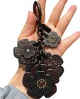 Coach Crystal Tea Rose Mix Bag Charm Style No  17451 Large