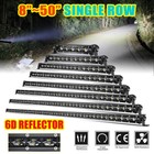 7-50   Single Row Straight   Curved Led Light Bar Spot Flood Driving Offroad Suv