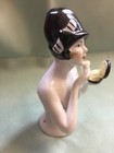 Half Doll W powder Compact Pin Cushion 4    Beautiful Flapper  1920 s Style