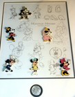 Minnie Mouse Through Time 2003 Framed Pin Set Le 75 Walt Disney World Epcot