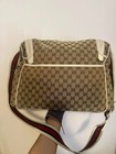 Gucci Canvas Monogram Diaper Bag