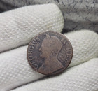 1751 Half Penny Used In Early America Strange Non Regal Rare Colonial Coin