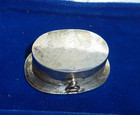 Vtg Taxco Mexico Sterling Silver Hinged With Clasp Pill Trinket Box Inlayed Roun