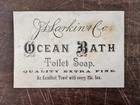 Ocean Bath Toilet Soap Advertising Card  Boys With Dog  Antique Collectible