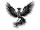 Phoenix Rising Stencil Reusable Template Fantasy Wall Art Diy Decor