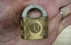 Antique Yale Brass Military Padlock w two 2  Orig no  Fn8 Working Keys excellent