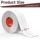 Caulk Tape Waterproof Self Adhesive 2 Rolls White Caulking Sealant Strip For    