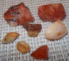 7 Piece Mexican Fire Opal Facet Rough  150ct Total  Polishing Cutting Lapidary