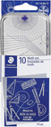 Math Geometry Set 10pc Compass Ruler Triangles Stencil Drafting Tools
