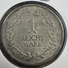 1925 Weimar Germany 1 Reichsmark Nice Original Au Km-44 Chrc