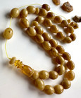 Natural Baltic Amber 73g  Islamic Prayer Rosary Butterscotch 33 Beads Tasbih