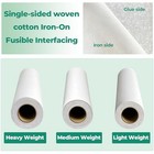 Light Weight Woven Cotton Fusible Interfacing  100  Cotton  16 1  X10 Yd