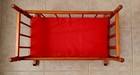 Vtg N d  Cass Co  Baby Doll Rocking Cradle Crib Wooden W  Original Pad 