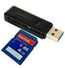 Pack Of 2 Sandisk 4gb Class 4 Sdhc Flash Memory Card Sdsdb-004g With Cases 