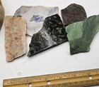 5pc Rock Slab Lot 348g Jasper Dendritic Mineral Rough Lapidary Cab Display 