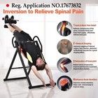 Teclor Inversion Table For Back Pain Relief  350 Lbs Capacity Strength Traini   