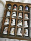 A Christmas Must  Lot Of 17 porcelain Thimbles apostles home Sweet Home     5558