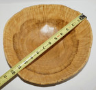 Vintage Gerry Smith Hand-turned   Carved Chestnut Oak 11  Burl Wood Bowl Usa