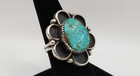Vtg Native American Navajo Sterling Silver Natural Turquoise Ring Size 7 25-7 5