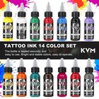 Tattoo Ink Set 14 Pcs Colors 1oz  30ml  Tattoo Supply Indoor Tattoo Studio Re   