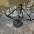 Vintage Industrial Swivel Stool Chair Old Factory Workshop Metal Stool