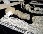 Antique Vintage Lace Textiles Trim Large Mixed Lot Doll Restoration Sewing Craft