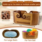 Yalumo Yarn Bowl For Crocheting Large Acacia Wood Crochet Bowl Lid For Yarn