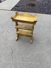 Tell City Chair Company Solid Hard Rock Maple Antique Yellow 3 Tier  Side Table